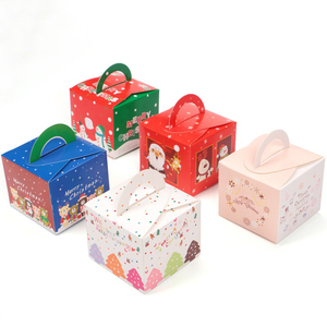 Custom Cheap Luxury Color Printing Packaging Wholesale Candy Christmas Gift Paper Boxes with Handle