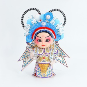 Bambola Opera Cinese di Pechino in Stile National Tide, 6 Pollici, Versione Q, Cartone Animato in Seta Fatto a Mano, Regalo per il Capodanno Cinese, Decorazione per la Casa - Product Image 2