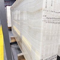 Dalles de marbre onyx blanc naturel du Pakistan, translucides et rétroéclairées, pour panneaux muraux et consoles de décoration intérieure moderne nordique