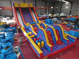 <strong>Mega</strong> <strong>Inflatable</strong> Tropical Obstacle Course with <strong>Slide</strong> Fun Commercial Bounce House for Kids Outdoor Events and Party Rentals - Product Image 2