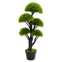 PZ-1-115 Populaire PE Pin Aiguille Topiaire Arbres Certifié Faux Vert Plante En Pot En Plastique Pot Arbres Élagués pour La Maison Chambre Décor