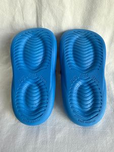 Blue PVC Slippers 25MM Sole Anti Slippery Closed Toe Home Wear All Seasons EVA Outsole Solid Pattern Bow Decoration - Product Image 6