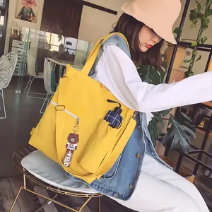 중국 제조 업체 캐주얼 패션 Crossbody 구매자 가방 여행 캔버스 스토리지 가방 지퍼