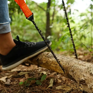 Outdoor Camping Mini Survival Gear Zwart Oranje Sharps Opvouwbare Zak Kettingzaag - Product Image 5