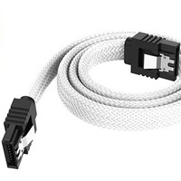 Kabel SATA III Kecepatan Tinggi 6Gbps Dengan Pengunci, Jalinan Nilon untuk HDD SSD CD ROM, Tembaga Berlapis Timah Sata 3.0
