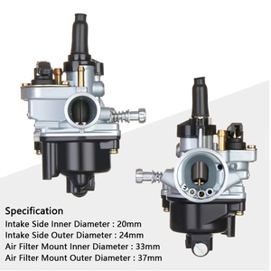 Carburateur Dellorto MBK <span class=keywords><strong>Booster</strong></span> PHVA 17 17,5 mm à starter manuel en stock pour moteur 2 temps <span class=keywords><strong>50cc</strong></span> 80cc <span class=keywords><strong>Scooter</strong></span> Cyclomoteur - Product Image 2