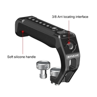 Poignée supérieure en métal et silicone PULUZ avec support griffe porte-accessoire pour cage de caméra style ARRI pour stabilisateur sans miroir, noir – Meilleures ventes