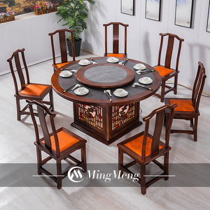 Muebles de restaurante de alta clase, sillas redondas de madera para restaurante, nuevo estilo chino - Product Image 4