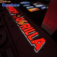 Enseigne publicitaire extérieure en lettres creuses, logo lumineux personnalisé, enseigne LED illuminée, Letrero Luminoso 3D pour bâtiment