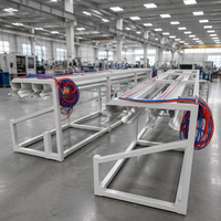 Machine d'extrusion de tuyaux à double vis et quatre tubes en PVC avec PLC et boîte de vitesses