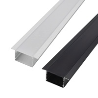 Vente directe usine – Profilé en T en alliage d'aluminium anodisé 6063 (43x20mm) pour bande LED de garage 3020A, couvercle LED 12V DC