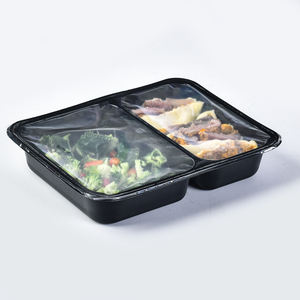 desechable de plástico con película de sellado, contenedor de comida de color blanco - Product Image 5