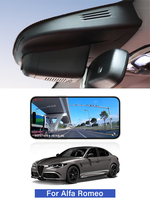 Enregistreur vidéo 4G pour Alfa Romeo Giulia/Stelvio, vision nocturne avant 2K arrière 1080P, enregistrement en boucle automatique, surveillance de stationnement 24h/24