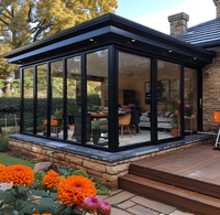 Auvent extérieur en aluminium à montage mural, persienne étanche avec ouverture sur le toit, pergola motorisée, gazebo