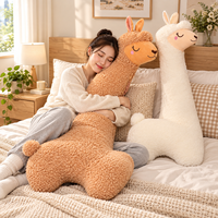 Peluche géante personnalisée en alpaga, jouet en peluche doux en forme de lama pour enfants et adultes, décoration d'intérieur, vente en gros OEM, cadeau