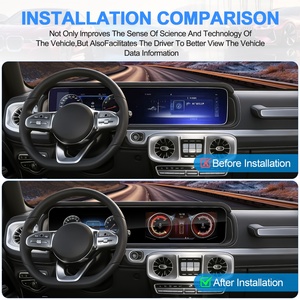 Android <b>Car</b> Stereo <b>for</b> Mercedes Benz G Class 2018-2025 Dual Screen Navigation Multimedia Dashboard <b>Speedometer</b> Carplay Upgrade - Product Image 4