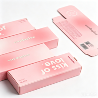 Boîte d'emballage cosmétique personnalisée de luxe en carton blanc mat, couleur dégradée pour rouge à lèvres et soins de la peau