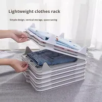 Nouveauté : Armoire de rangement multi-niveaux pliable, anti-plis, moderne et simple, avec tiroirs pour la maison