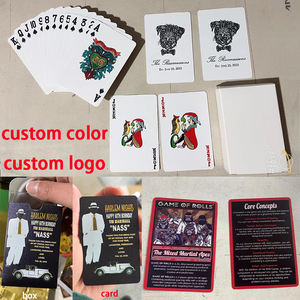 Cartes à jouer de haute qualité pour casino, cartes de poker <span class=keywords><strong>en</strong></span> plastique noir diamant, cartes à jouer dorées royales de luxe, Jogo De Baralho, Pokerkarte - Product Image 6