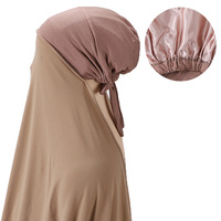 Maillot musulman tendance Hijab instantané Casquette en satin Écharpe extensible Turban Sous-écharpe Bonnet Bandeau à bretelles Écharpe intérieure islamique pour chapeau