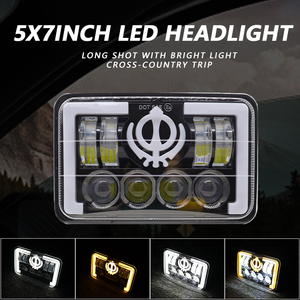 Phare LED carré <span class=keywords><strong>5</strong></span> pouces 75W Phare Led Hi/Low <span class=keywords><strong>Clignotant</strong></span> pour 4x4 Suzuki Samurai Jeep Wrangler Off Road 5x7 Work Light - Product Image 6