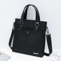 Sac à bandoulière en cuir de haute qualité avec logo personnalisé, sacoche d'ordinateur portable tendance, porte-documents d'affaires, sacs à main pour hommes, fermeture éclair, ISO9001