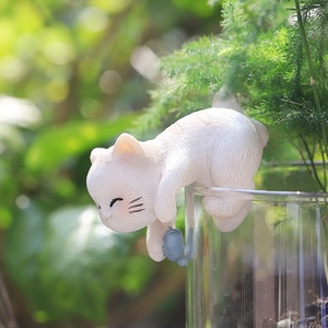 Multi-modelo disponible colgante lindo gatito peculiar escalada cilindro pecera macetas monitor de computadora adornos decorativos - Product Image 5