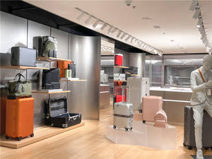 Sac de voyage sur mesure, meubles de magasin, éclairage Led, valise de détail, accessoires de magasin, présentoir à bagages en bois personnalisé, étagère - Product Image 3