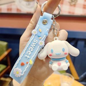 Großhandel Hot Sale Custom 3D Weich PVC Gummi Schlüssel bund Sanlio Kitty Katze Melodie Kuromi Kunststoff Schlüssel anhänger Spielzeug für Kinder - Product Image 5
