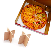 Économiseur de boîte de table à pizza en bois dégradable personnalisable avec trépied jetable pour la maison ou le restaurant