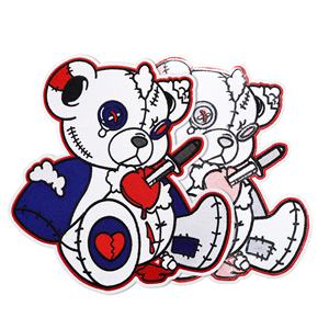 Parche de chenilla personalizado al por mayor con diseño de cara sonriente y frutas, parche de oso boutique con la frase 'God is Good' para ropa - Product Image 1