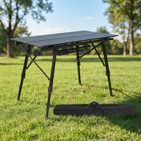Nouvelle table pliante multifonctionnelle en alliage d'aluminium pour pique-nique et camping, design enroulable – Mobilier d'extérieur portable