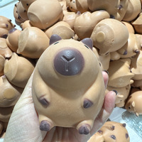 Jouet anti-stress le plus vendu : Capybara en caoutchouc souple 3D, jouet de décompression à rebond lent pour soulager le stress - Vente en gros