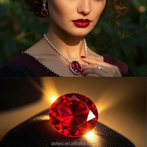 Rubis de laboratoire de qualité 5A, couleur sang de pigeon, certifiés AGL, 1 carat, 6,5 mm, ronds, en vrac, rubis cultivés en laboratoire - Product Image 5