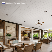 Panel de Techo Decorativo de PVC Impreso Blanco para Interiores, Tablero de Techo para Proyectos de Hoteles, Villas y Resorts, Suministro de Fábrica