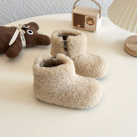 Bottes hautes d'hiver pour enfants, chaudes et confortables, en peluche, pour l'intérieur, en coton, pour la maison