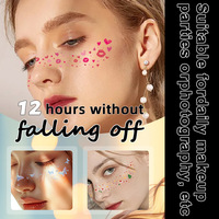 Autocollants de tatouage de maquillage de papillon de fleur d'amour imperméables mignons en gros pour la fête de carnaval Saint Valentin européenne américaine