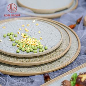 Vente <span class=keywords><strong>en</strong></span> gros vaisselle de service de buffet de restaurant à domicile plats de service bon marché <span class=keywords><strong>assiette</strong></span> ronde <span class=keywords><strong>en</strong></span> céramique - Product Image 4