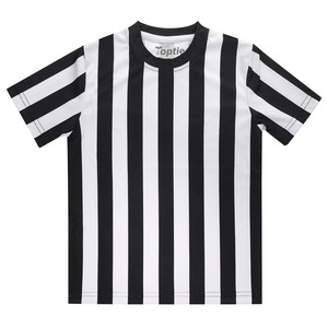 Children's Striped Sports Jersey Black And White Crew Neck For Football Basketball Boys Child Size - Product Image 5