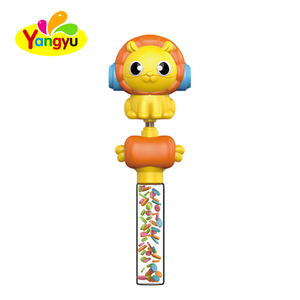 Jouet à presser tête de lion de dessin animé avec écouteurs et tube à bonbons - Product Image 4