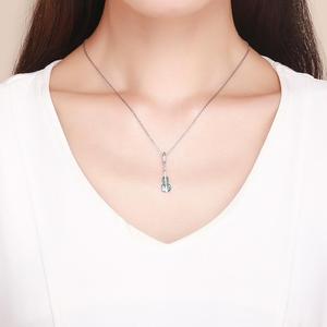 Bagreer accesorios de plata violín colgante DIY collar SCC1097 - Product Image 2
