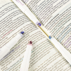 Resaltador Dos en una Punta de cincel y Punta de delineador fino Juego de pastel Marcador a base de agua Resaltador DE LA Biblia sin sangrado - Product Image 6