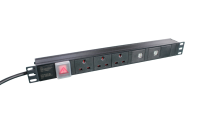 PDU 1U 19 pouces pour montage en rack, multiprise 6 voies avec ports de charge USB, unité de distribution d'alimentation pour armoire de serveur