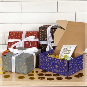 बड़ा उपहार बॉक्स, उपहार पैकेजिंग के लिए, रिबन के साथ, 22 X 16.5 X 10 सेमी पेपर बॉक्स कस्टम लोगो लिक्विड लिपस्टिक पैकेजिंग