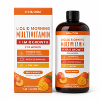 Gouttes liquides orales multivitaminées antioxydantes pour la croissance des cheveux et les soins de la peau - Complément pour adultes