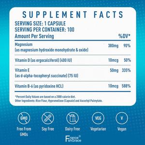 Capsules de magnésium personnalisées pour soutenir la fonction immunitaire et la santé des femmes et des hommes, 100 capsules, complément de magnésium - Product Image 3