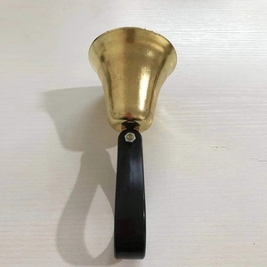 Campana de mano de latón de varios tamaños al por mayor, campana de mano de madera para profesores, para el aula, para dar órdenes y para la educación musical - Product Image 2