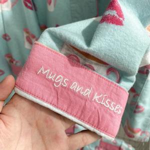 Conjunto de Pijamas de Algodón 100% para Mujer con Estampado de Dibujos Animados, Patrones de Corazón/Labios/Taza de Café, Mangas Largas, Cintura <span class=keywords><strong>El</strong></span>ástica, Tejido de Punto para Invierno - Product Image 4