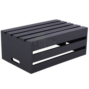 กล่องเก็บของไม้ไผ่สีดำ 30x20x15 ซม. กล่องจัดระเบียบขนมปังในครัว - Product Image 2