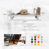 Precio de Fábrica Reformer Plegable de Aluminio Blanco, Máquina de Pilates Comercial